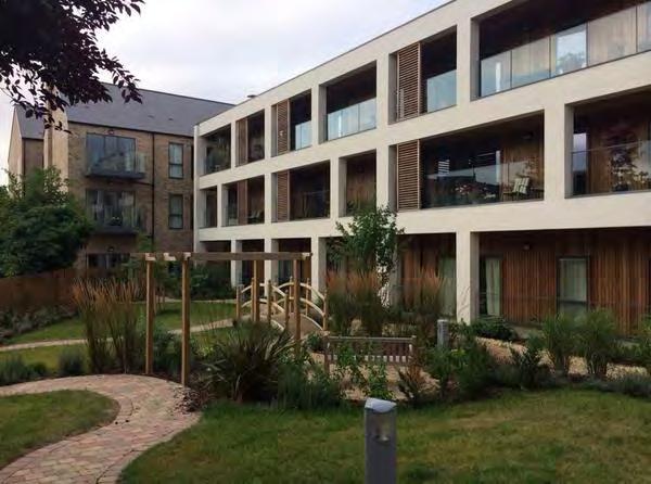 UK - St Bedes Extra Care Housing, Bedford Om- och tillbyggnad 102 lägenheter med olika