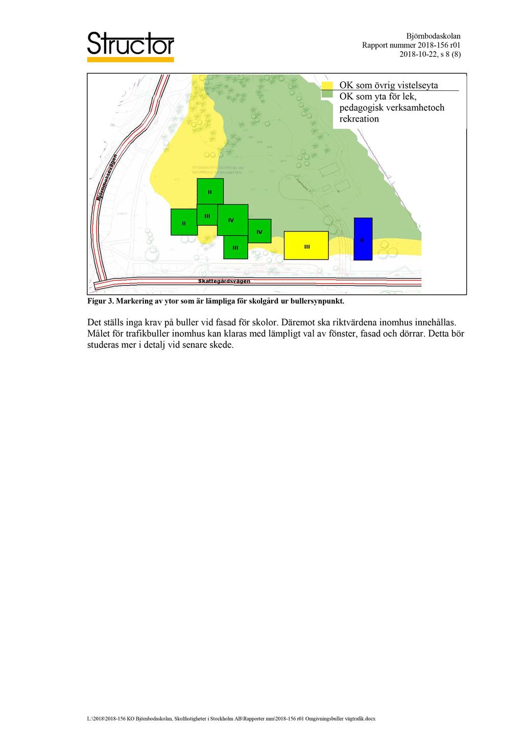 Rapport nummer 018-156 r01 018-10 -, s 8 ( 8 ) OK som övrig vistelseyta O K som yta för lek, pedagogi s k verksamhet och rekreation Figur 3.