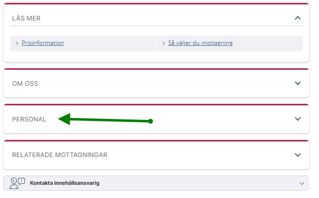 Synlig för För att personen ska synas på 77 Vårdguiden krävs att