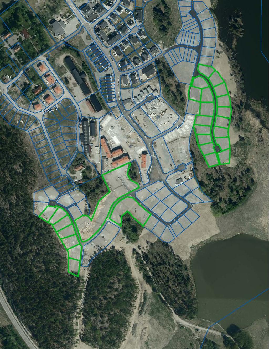 3 (25) Inledning Ändring av detaljplan för Glasberga sjöstad gäller de grönmarkerade fastigheterna nedan.