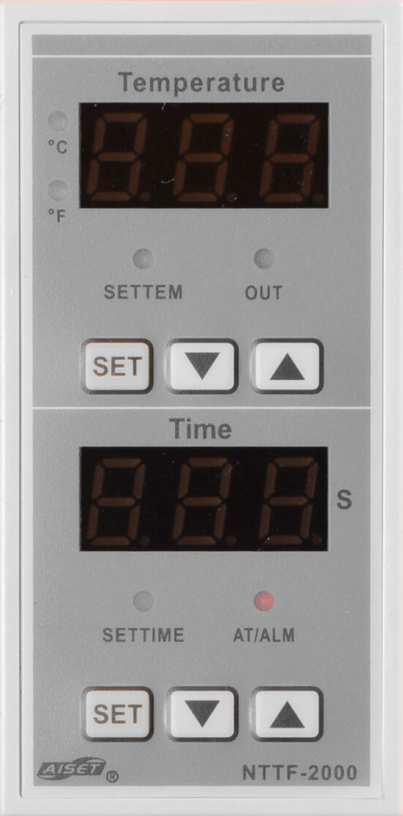 Secabo TC2 Kontroll o o Med en digital kontroll kan temperatur ( C och F) och press tid i sekunder ställas in. Användning Koppla in värmepressen till en 230 V kontakt med den medföljande kabeln.