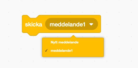 Lektionsdel 2: Repetera meddelanden och init-skript Instruktioner Arbeta tillsammans med en kompis och repetera det du gjort i Scratch.