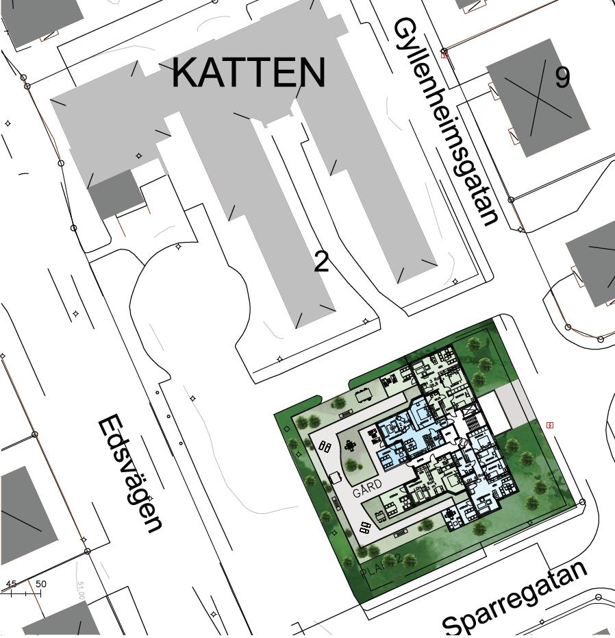 Flerbostadshuset planeras i närhet till Edsvägen samt i