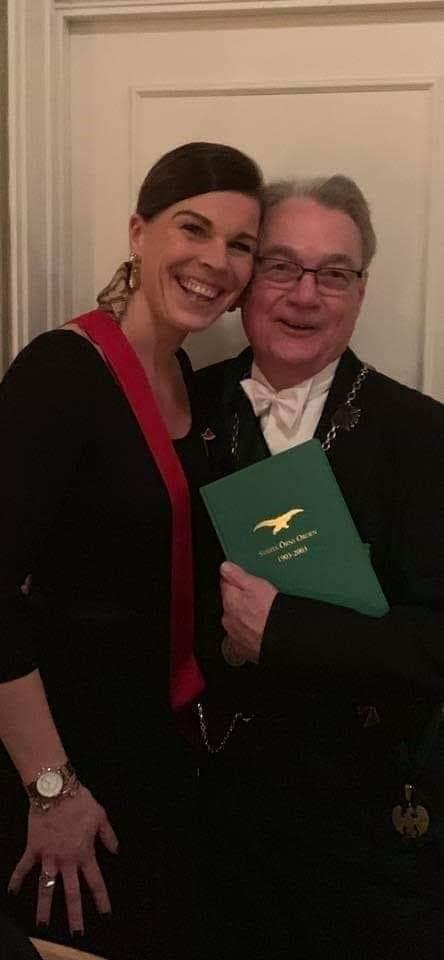 Receptionen leddes av styrande mästare Valdemar Andersson och klubbordförande Christine Lovborn med assistens av ceremonimästare Peter Robertsson