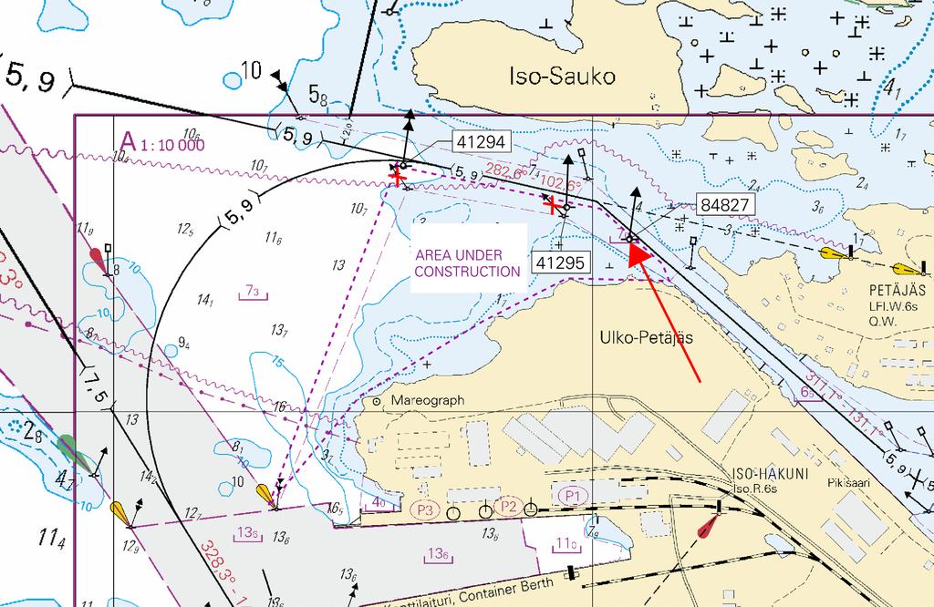 *313(T) /018 (018-10-31) Suomi. Selkämeri. Rauma. Ulko-Petäjäs. Turvalaitteet Finland. Bottenhavet. Raumo. Ulko-Petäjäs. Säkerhetsanordningar Finland. Bothnian Sea. Rauma. Ulko-Petäjäs. Buoyage 41 (INT 113) 31 /018 17, 17.