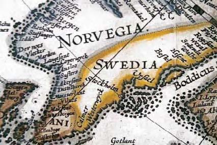 Barents karta från år 1598 (Barents hav) Kartan visar hur man i gamla tider uppfattade nordens geografi. Nästan hela Uppland är en skärgård Barent har aldrig själv varit här.
