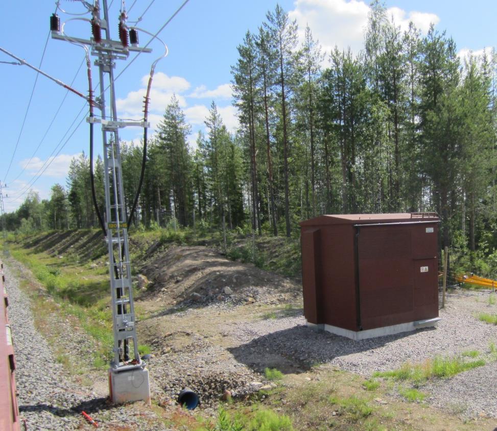 transformator. Längs med sträckan Hällnäs-Lycksele kommer det att placeras ut cirka 6-7 stycken transformatorer.