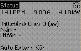 2 Så här programmerar du Statusdisplay III: Den här skärmen visar händelse och åtgärd från Smart Logic Control. Mer information finns i avsnittet Smart Logic Control. 10BP06.