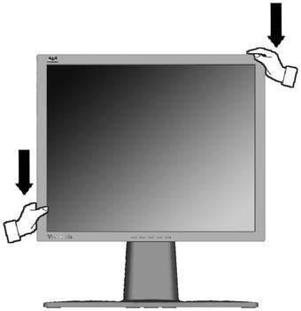 Landscape/Portrait Modes The LCD display can operate in either Landscape or Portrait mode. Follow the instructions that accompany the Perfect Portrait software.