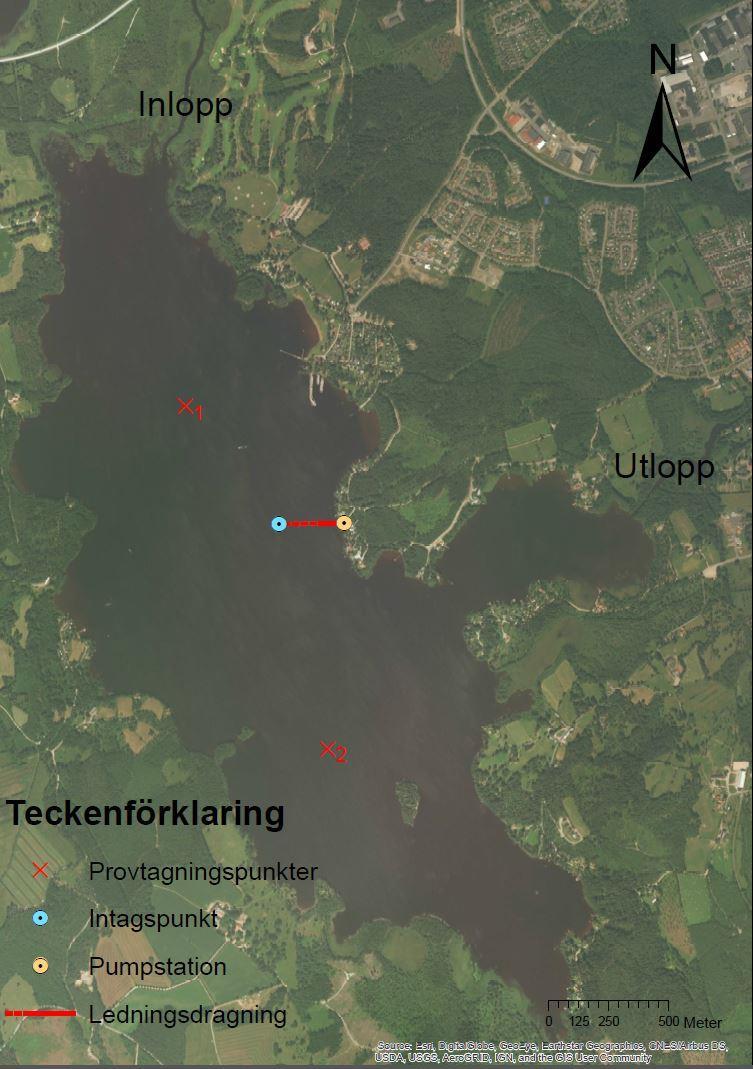 Drakulla Figur 2. Översiktskarta över Grumlan. Bakgrundskarta är hämtad från ESRI, Digital Globe, GeoEye.