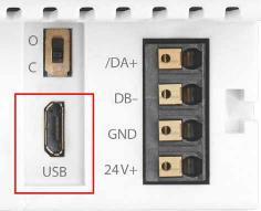 Röd blink Allvarligt internt fel Serviceinterface USB-gränssnittet ger tillgång till