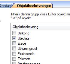 objekt som har en specifik objektbeskrivning. 1. Öppna grunddatadialogen för åtgärdstypsgrupper. 2.