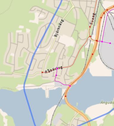 Vilka trafikströmmar reser till/från norr? Trafik i anslutning till den väg som ska stängas.