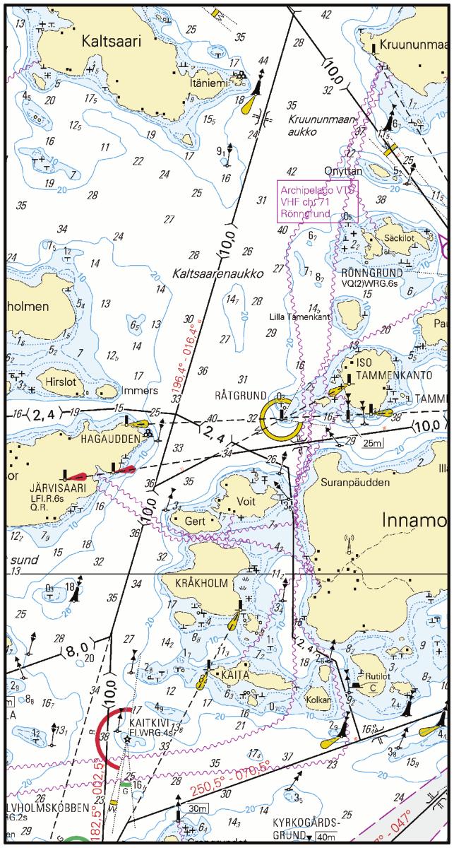 16 A. Isokari/Enskär Lövskär (10,0 m). WGS 84 1) 60 17.7 N 21 44.