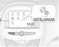 84 Instrument och reglage Tryck på ;, välj Inställningar och sedan Bil på pekskärmen.