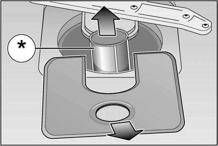 Om du upptäcker sådana avlagringar: Fyll diskmedelsfacket med diskmedel. Starta diskmaskinen utan disk med det program som har den högsta temperaturen.