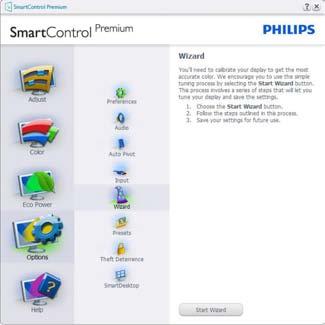 3. Bildoptimering Starta med standardfönster Adjust menu (Justeringsmeny) I