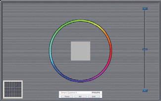 3. Bildoptimering Första färgkalibreringsfönstret Eco Power meny Knappen Previous (Föregående) är inaktiverad tills det andra färgfönstret visas.