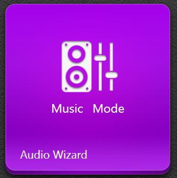 Audio Wizard (Ljudguide) AudioWizard låter dig anpassa ljudlägena för din bärbara dator för en klarare ljudutmatning som passar