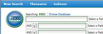 2 ERIC via UB:s databassida med Ebsco-databasens gränssnitt: Fig. 3.