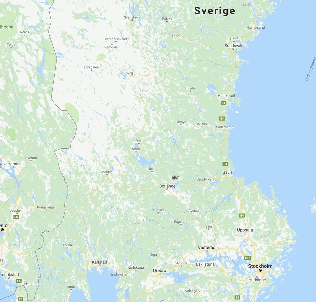 Större befintliga kunder SSAB, Borlänge 102 km Upp till 45 000 ton/år 1 Sandvik, Sandviken 157 km Ca.