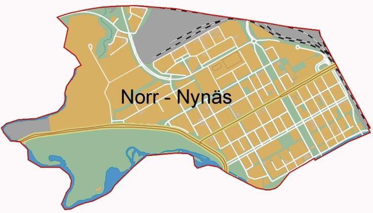 2 9 Fakta om Norr - Nynäs Karta Allmänt om området Området omfattar stadens viktigaste centrum, med alla dess funktioner, men har även ett stort antal bostäder.