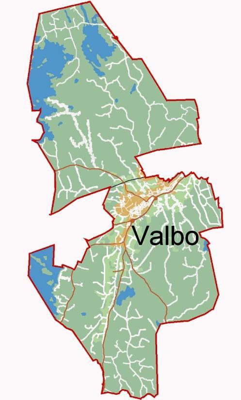 2 9 Fakta om Valbo Karta Allmänt om området Valbo omfattade tidigare ett mycket stort område runt Gävle stad och här ingick bl a Fleräng (Älvkarleby kommun) samt Furuvik, Bomhus, Järvsta och