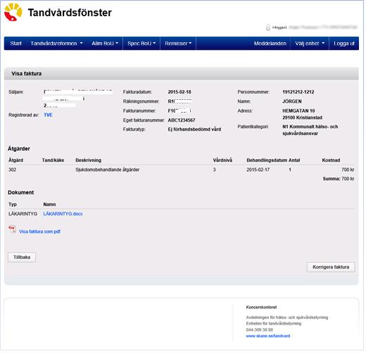 11 (33) Fakturanummer är det