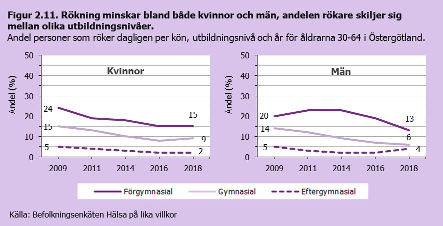 13 Rökning minskar men