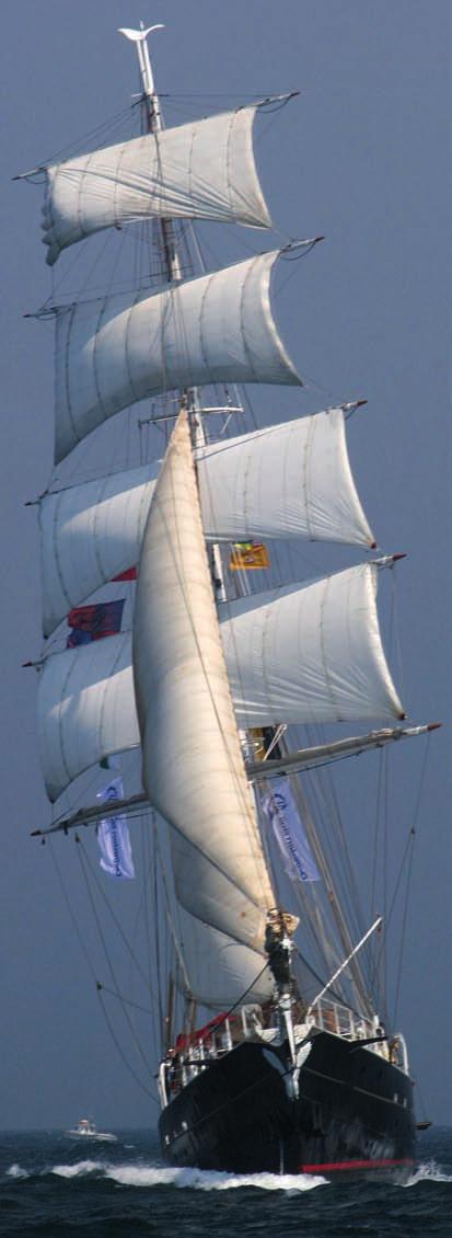 Christian Radich, Norge (73 m, byggd 1937) Lord Nelson, England (49,8 m, byggd 1985) Alexander von Humboldt, Tyskland (62 m, byggd 1906, gröna segel) Europa, Holland (54 m, byggd 1911) Hittills är