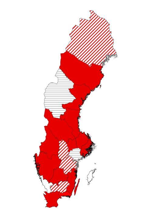 Artskydd, fridlysning Artskydd, CITES, preparering och handel av hotade arter Län där konservatorer har