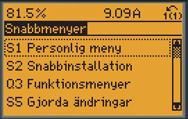 Så här programmerar du Statusskärm I: Denna avläsningsstatus är standard efter start eller initiering. Använd [INFO] för att få information om mätvärdenas länkar till de visade driftvariablerna (1.