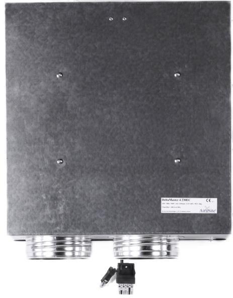 luftflöde, dimensioner och vikt: 250 l/s vid externt tryck 50 Pa samt rena filter Godkänd omgivande temperatur -25 C +60 C Dimensioner: Se ritning på sid.