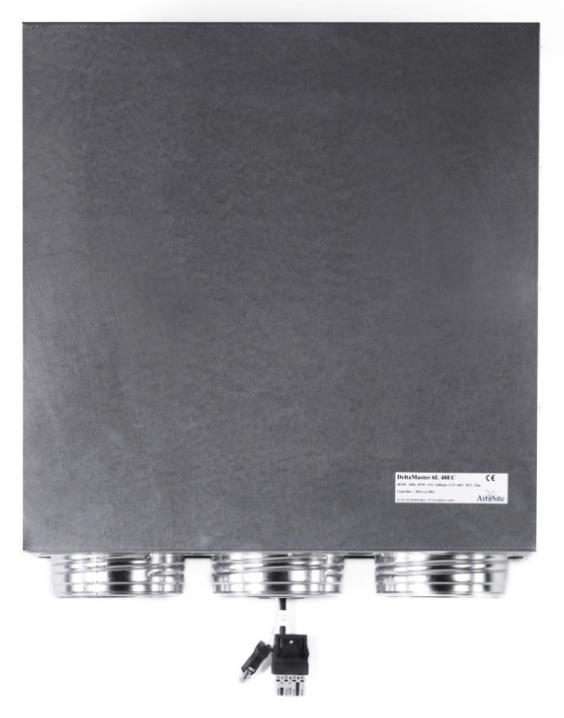 Produktinformation DeltaMaster 6L 48EC Produktinformation DeltaMaster 8 48EC Innehåll: Fläkthölje i olackad magnelis (C5), (lackat utförande möjligt tillval) Ljudisolering EC-fläkt med