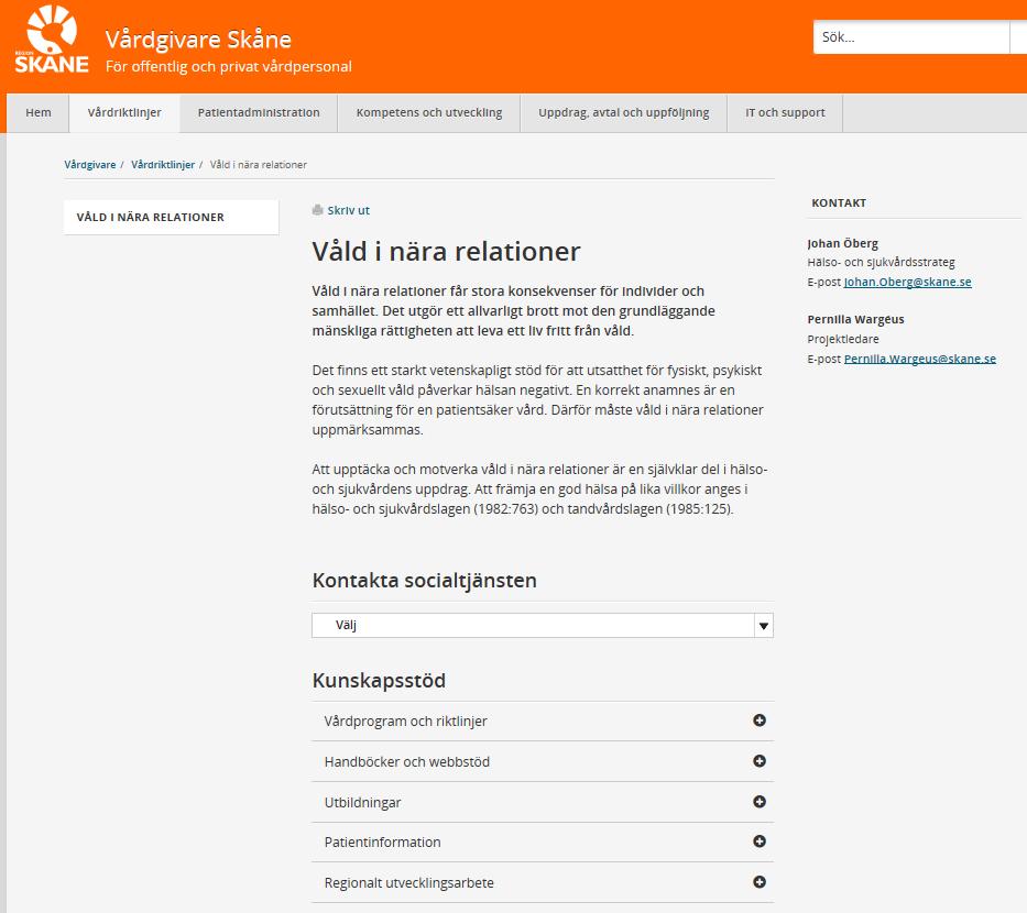 Regionalt Vårdprogram https://vardgivare.skane.