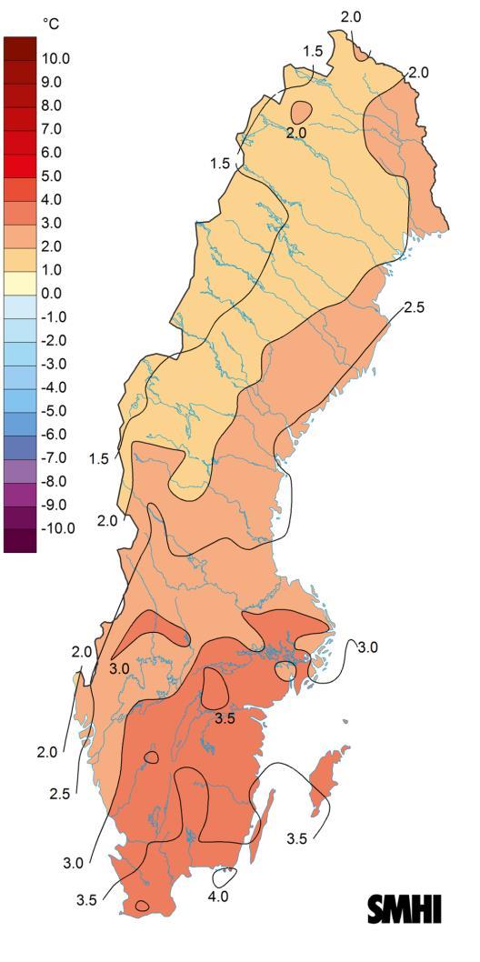 Året inleddes med blött och milt januariväder. I februari sjönk sedan medeltemperaturen och snön lade sig i södra Sverige under några veckor.