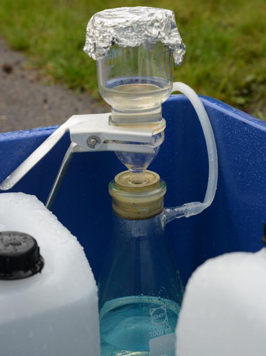 Filtrerat grundvatten Filtrerat prov har fördelen att det tar mindre plats och kräver mindre kolsyreis Intorkat DNA är stabilare än DNA upplöst i vätska