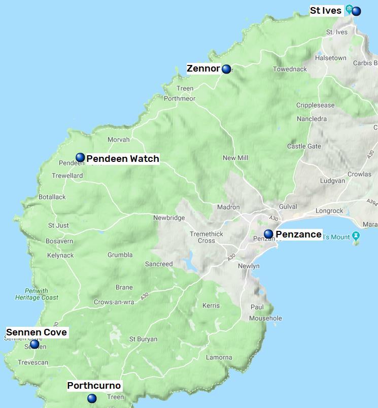 South West Coast Path, St Ives Penzance, 6 nätter 6(6) South West Coast Path South West Coast Path är över 1 000 km lång, och sträcker sig från Minehead i norr till South Haven Point i söder.