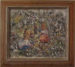 , oljemålningar på duk, 38 x 46 cm resp.