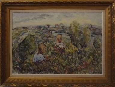 På den högra ser man i bakgrunden hur Göteborgs höghus växer upp.