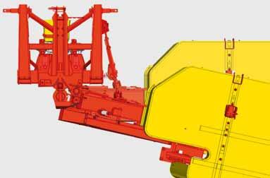 Genomtänkt monteringsfäste Slåtteraggregaten kan snabbt och enkelt monteras på din traktor tack vare