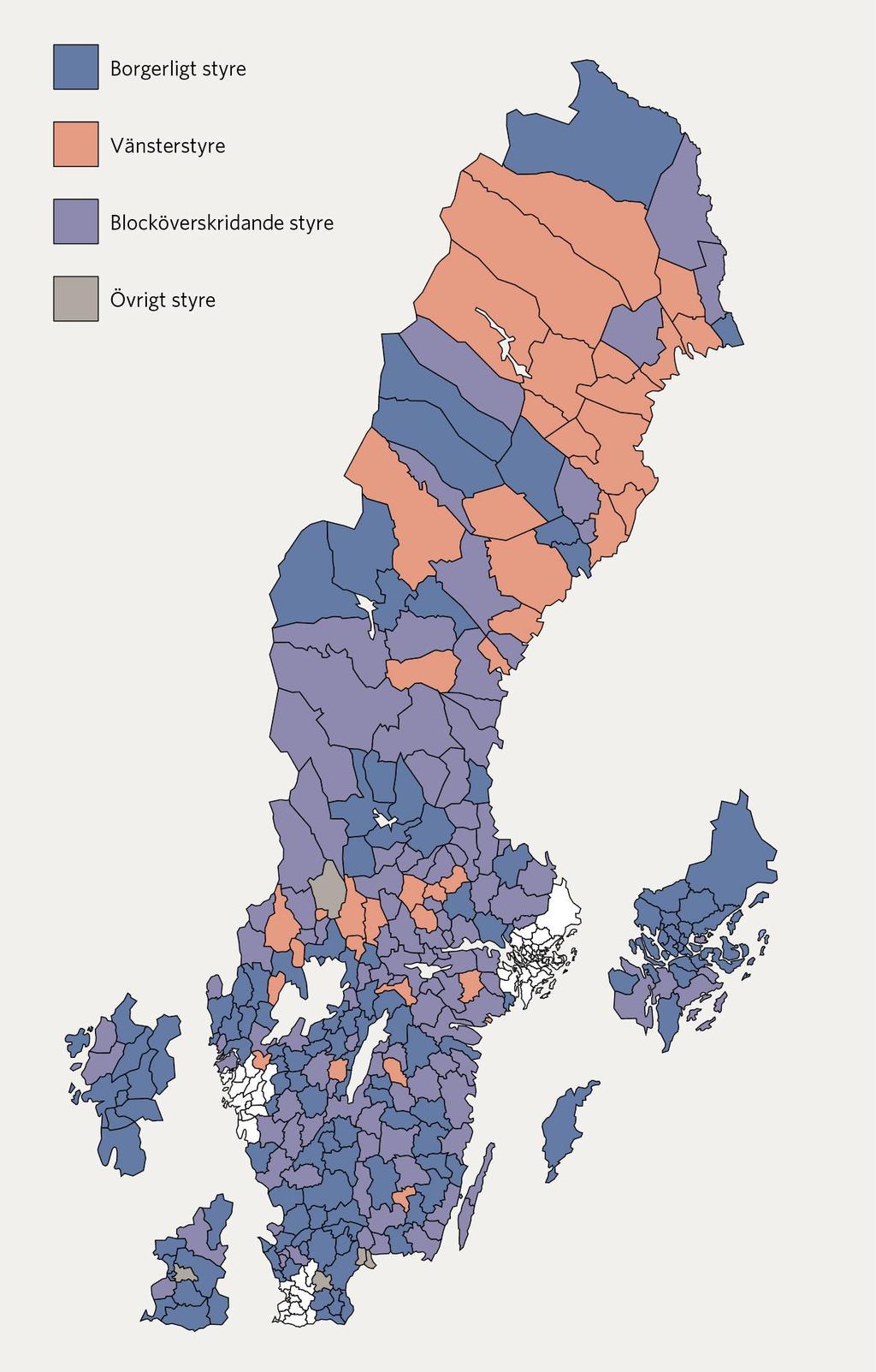 Styren i kommunerna År Borgerligt Vänster Blocköverskridande Övrigt