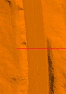 LANTMÄTERIET 2019-05-28 14 (21) Figur 11: Bergvägg intill väg i markpunktskiktet visat med terrängskuggning.