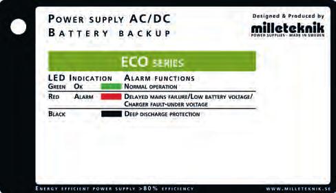 ECO Mini 12 V & 14 V batteribackup (E5+ Etablerad produkt lä mer på ida 3.