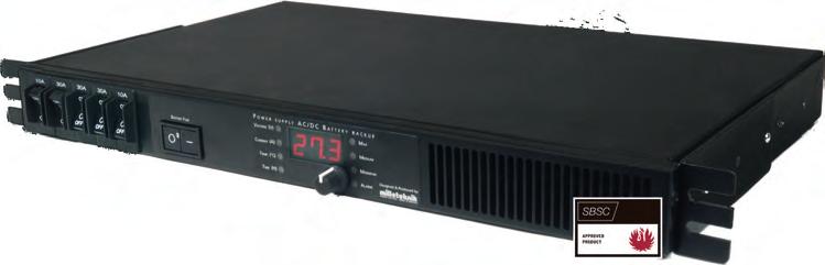RACK Batteribackup från Milleteknik 5 Year Warranty RACK Primärwitchade 24 V & 48 V batteribackuper avedda för EN54-4 Godkänd och certifierad enligt den venka brandkyddnormen SBF110:8.