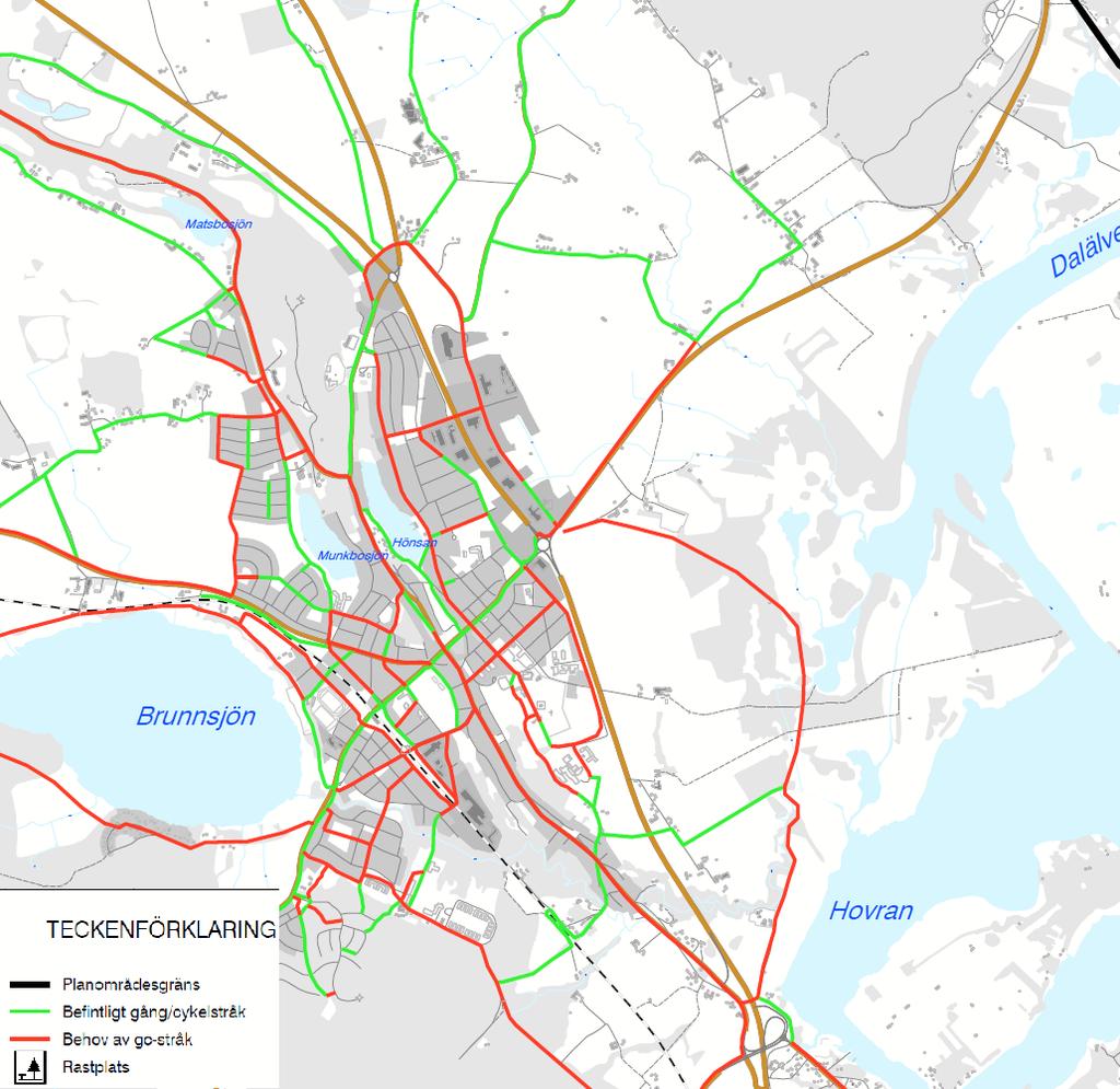 Byggande av ett sammanhängande gång- och cykelvägnät som känns tryggt, säkert och inbjudande samt med hög tillgänglighet.