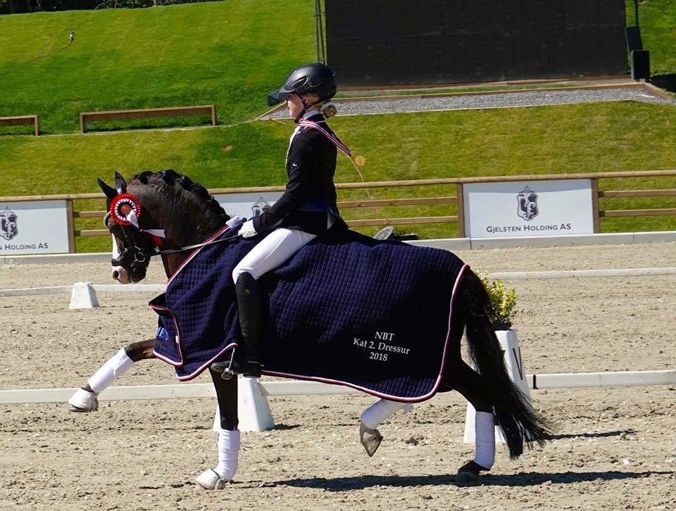 Mästerskaps medaljer 18 dressyr Hannah Regosa och B-ponnyn Moelgarnedd Montana RW 114