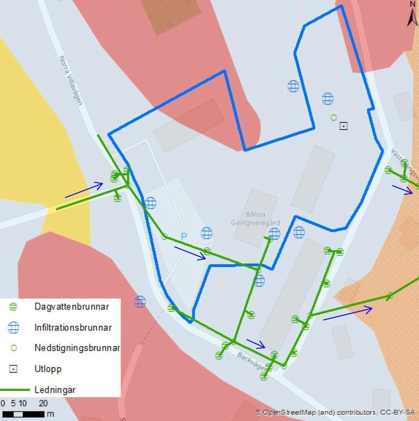 3 MARKFÖRHÅLLANDEN Utredningsområdet ligger i ett område som till största delen består av sandig morän.