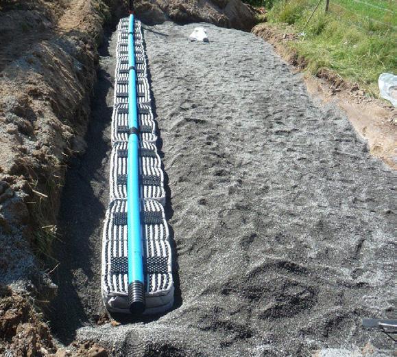 Bredd på gruslager vid olika (på urspruglig mark) 2a > 30 = 1 m 20 = 2 m 15 = 3 m 10 = 5 m < 10 = markbädd 2b Marklutig beror på atalet -DÄ moduler B (avriigsriktig) beror på marktyp, se tabell