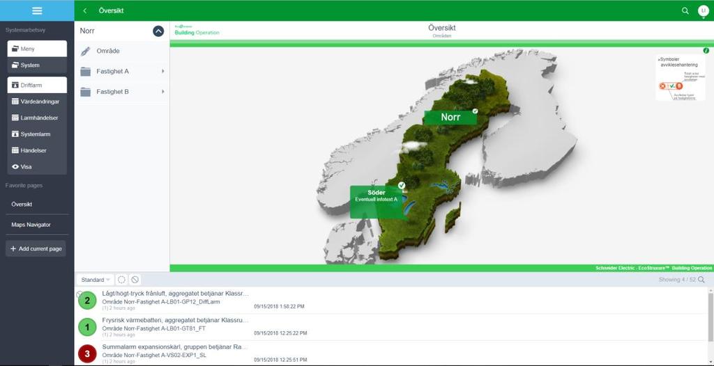 2018-10-02 2.0.0 15 (47) Menyobjekt övergripande e Menyobjekt System är inte tillgänglig i arbetsytorna Användarvy och Driftanvändarvy.